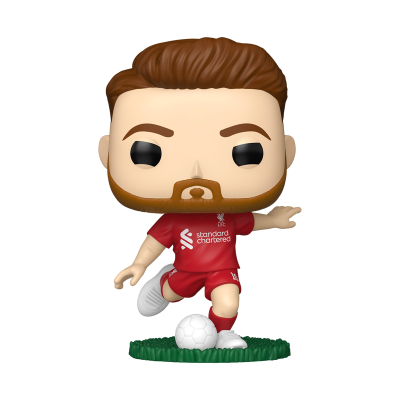 Figura Funko Pop de jogador de futebol do Liverpool FC a chutar bola