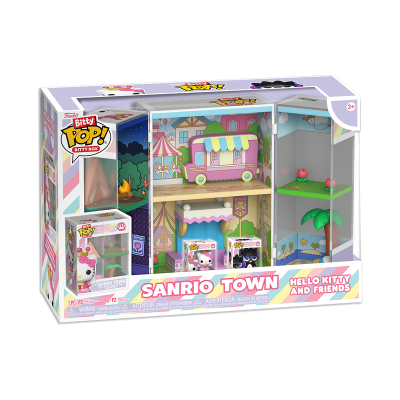 Caixa de brinquedo Funko Bitty Pop! Sanrio Town com cenário e miniaturas Hello Kitty