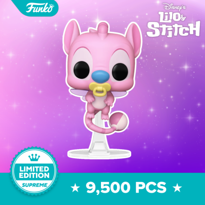Figura Funko Pop da personagem Angel cor rosa de Disneys Lilo & Stitch