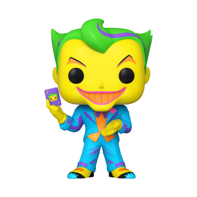 Figura Funko Pop do Coringa com fato azul e cabelo verde