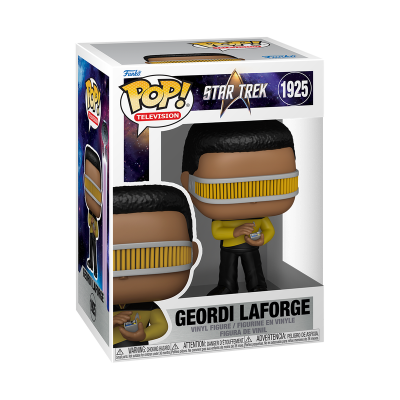 Figura Funko Pop! Geordi LaForge de Star Trek na caixa