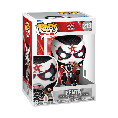 Figura Funko Pop WWE PENTA em vinil com máscara preta e branca em caixa original