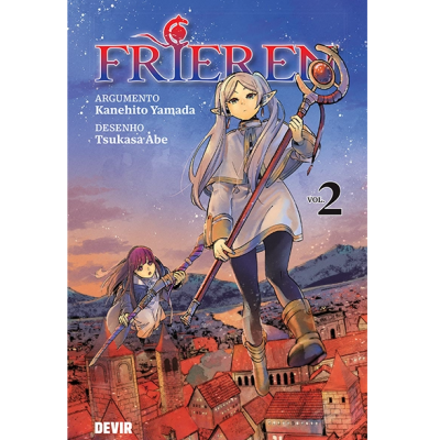 Capa do livro Frieren vol. 2 com ilustração manga e texto.