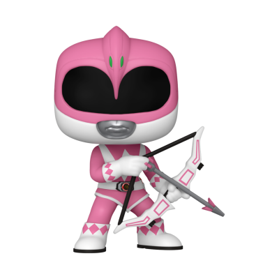 Figura Funko Pop do Power Ranger cor-de-rosa com arco