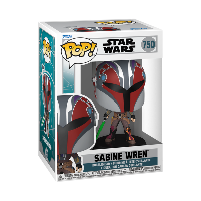 Figura Funko Pop! Sabine Wren Star Wars de vinil na caixa