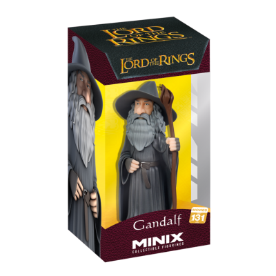 Figura de coleção Gandalf Minix da série The Lord of the Rings em caixa colorida