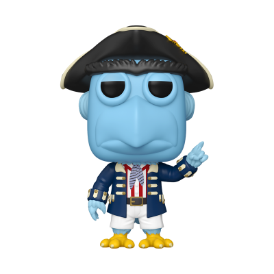 Figura Funko Pop azul com chapéu preto e roupas tradicionais azuis e brancas