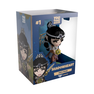 Figura colecionável de vinil Shadowheart na embalagem.