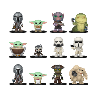 Conjunto de bonecos Funko Pop Star Wars em cores variadas com base preta