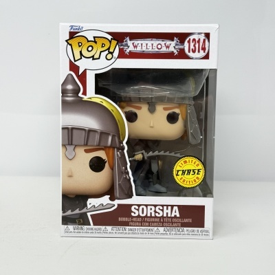 Funko Pop! Sorsha da série Willow na caixa com selo Limited Chase Edition