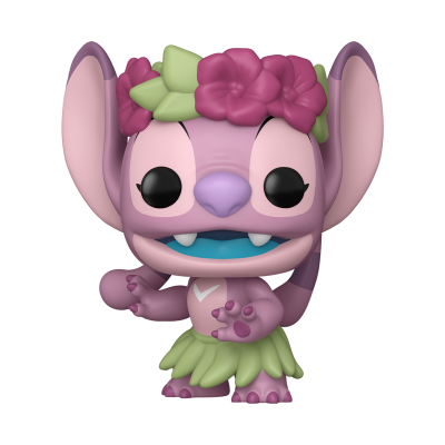Figura colecionável Stitch Disney roxa com acessórios tropicais