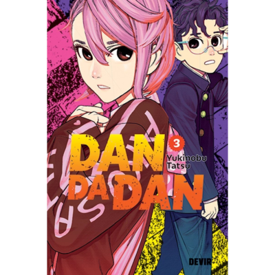 Capa manga Dan Dan Dan com personagens anime e texto