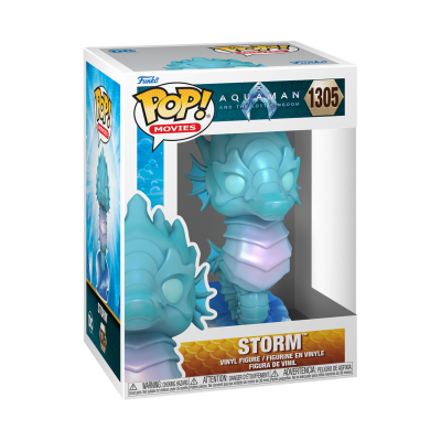 Figura de vinil Storm da coleção Pop! Movies em caixa com janela