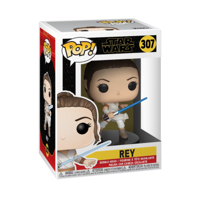 Figura Funko Pop! Rey de Star Wars na embalagem