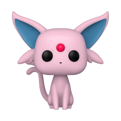 Figura Funko Pop do Pokémon Espeon cor rosa com olhos negros e orelhas azuis