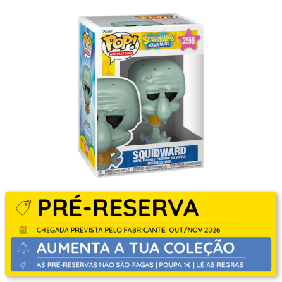 Figura Funko Pop Squidward da série SpongeBob em caixa
