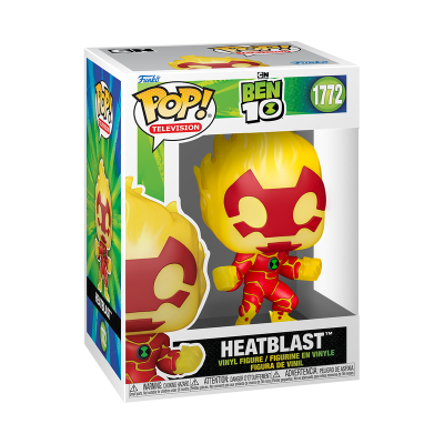 Funko Pop! Heatblast da série Ben 10 na caixa