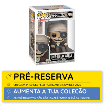 Boneco Funko Pop! The Goonies One-Eyed Willy na embalagem