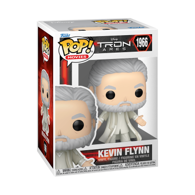 Boneco Funko Pop! Kevin Flynn do filme TRON: Ares em caixa transparente