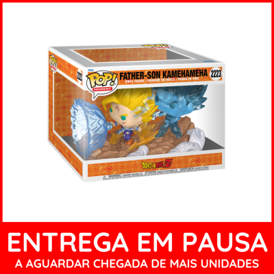 Figura Funko Pop Moment Dragon Ball Z Father-Son Kamehameha vinil na caixa
