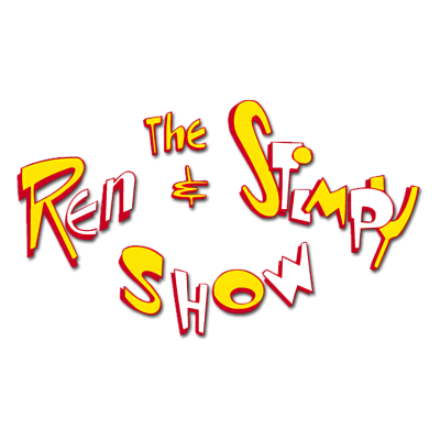 Logo colorido de The Ren & Stimpy Show em fundo branco