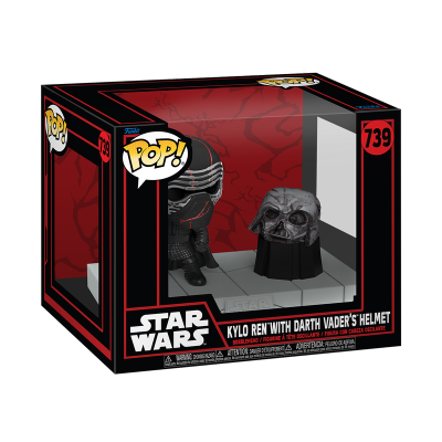 Funko Pop! Star Wars Kylo Ren com capacete de Darth Vader na caixa