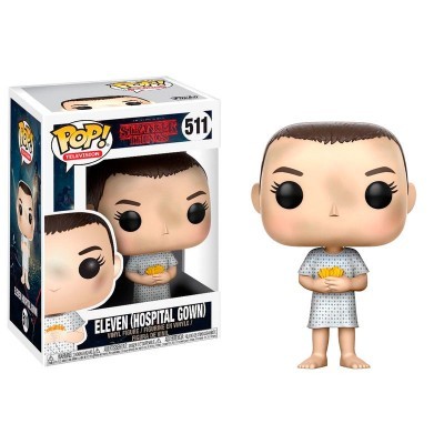 Boneco Funko Pop! Eleven com vestido hospitalar e waffle