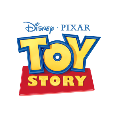 Logótipo colorido do filme Toy Story da Disney e Pixar
