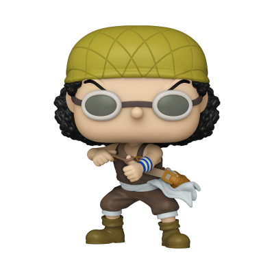 Figura Funko Pop com capacete verde amarelo e óculos cinzentos