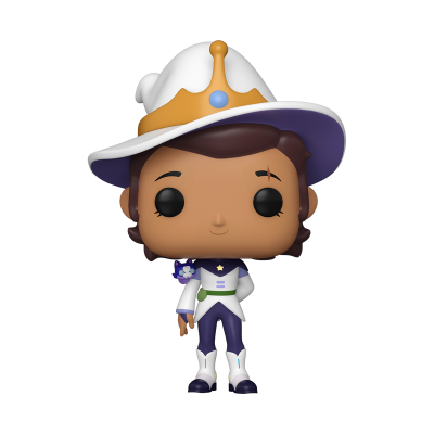 Figura Funko Pop com chapéu branco e coroa dourada