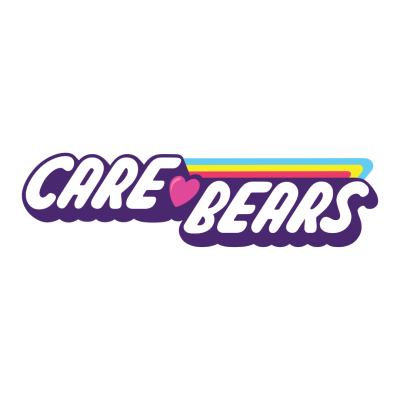 Logotipo Care Bears com coração e linhas coloridas