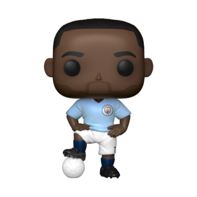 Boneco Funko Pop jogador de futebol Manchester City com bola branca