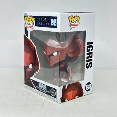 Caixa POP! Animation com figura vermelha IGRIS Solo Leveling 1985