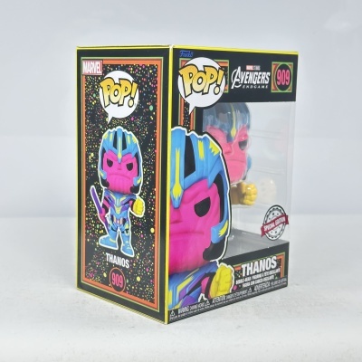 Caixa Funko Pop Avengers Endgame Thanos cor-de-rosa