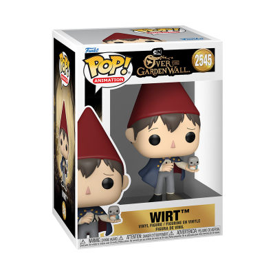 Figura Funko Pop de Wirt da série Over the Garden Wall numa caixa