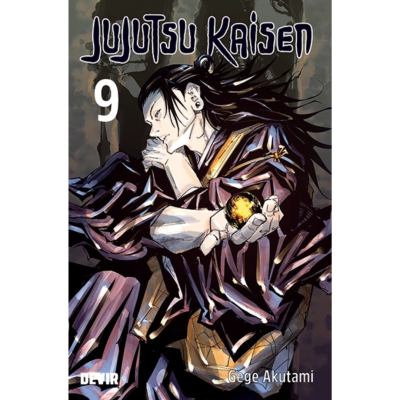 Capa do manga Jujutsu Kaisen volume 9 com personagem segurando esfera luminosa