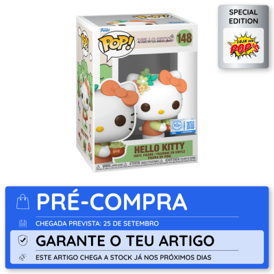 Figura vinil Funko POP! Hello Kitty com laços laranja em caixa