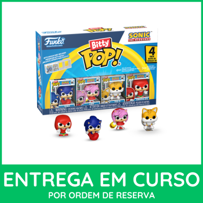 Caixa Funko Bitty Pop! 4 personagens Sonic the Hedgehog