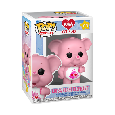 Boneco Funko Pop rosa Lotsa Heart Elephant da Care Bears Cousins