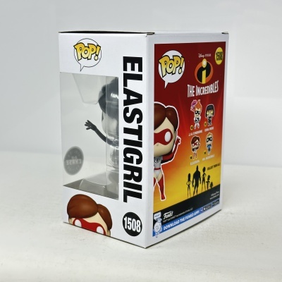 Figura Funko Pop Elastigirl The Incredibles número 1508 em caixa branca e vermelha.
