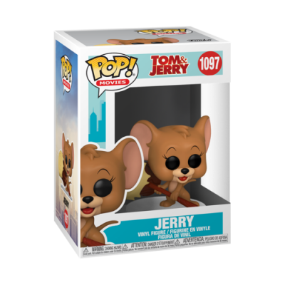 Figura Funko Pop Jerry da série Tom & Jerry, caixa branca com janela transparente