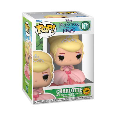 Figura Funko Pop de Charlotte de The Princess and the Frog na caixa