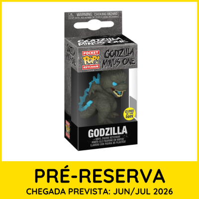 Chaveiro Godzilla Minus One em vinil na embalagem