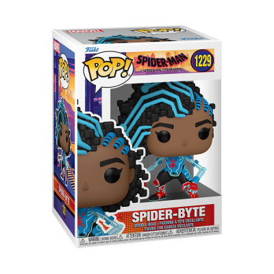 Figura Funko Pop! Spider-Byte Spider-Man em caixa transparente