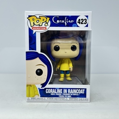 Funko Pop! Coraline em casaco de chuva amarelo na caixa