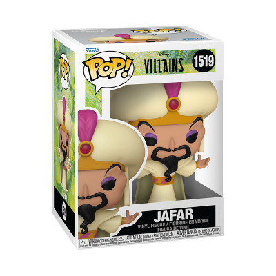 Figura Funko Pop! Jafar da coleção Disney Villains na caixa.