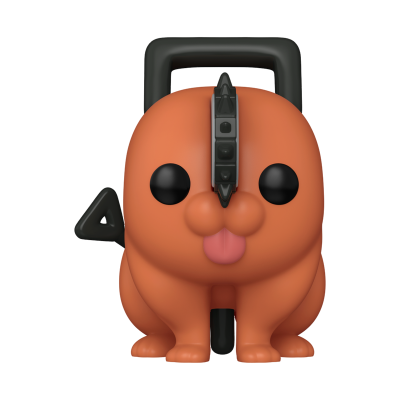 Mochila pequena em forma de cão laranja estilizado com zíper preto na cabeça