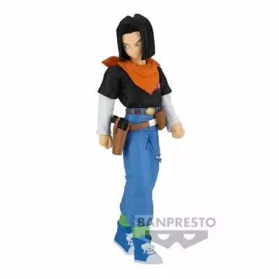 Figura de ação personagem com roupas coloridas e cabelo preto