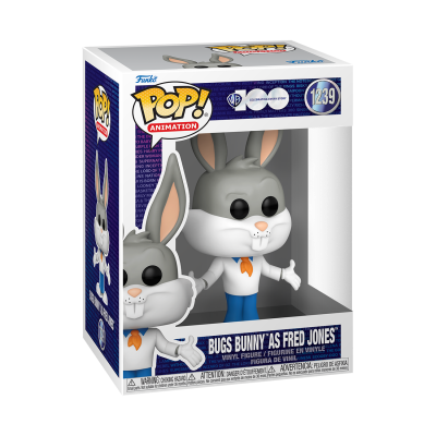 Figurine Funko Pop! Bugs Bunny como Fred Jones numa caixa azul
