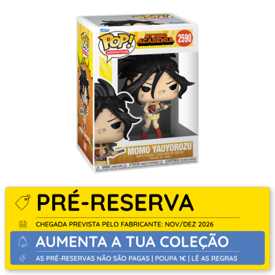 Funko Pop! Momo Yaoyorozu My Hero Academia vinil na caixa